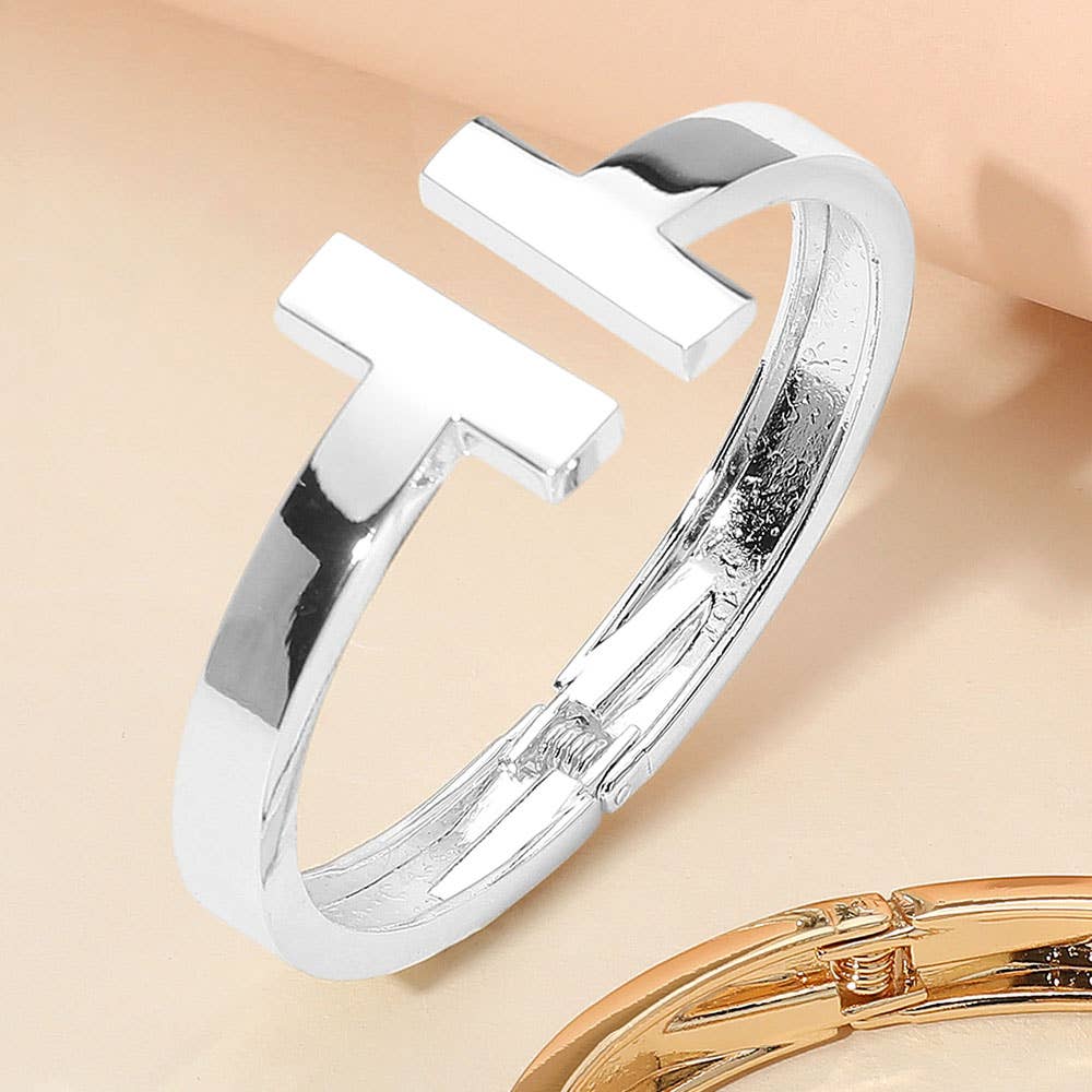 Stylish stackable bangle cuff bracelet women wrist look