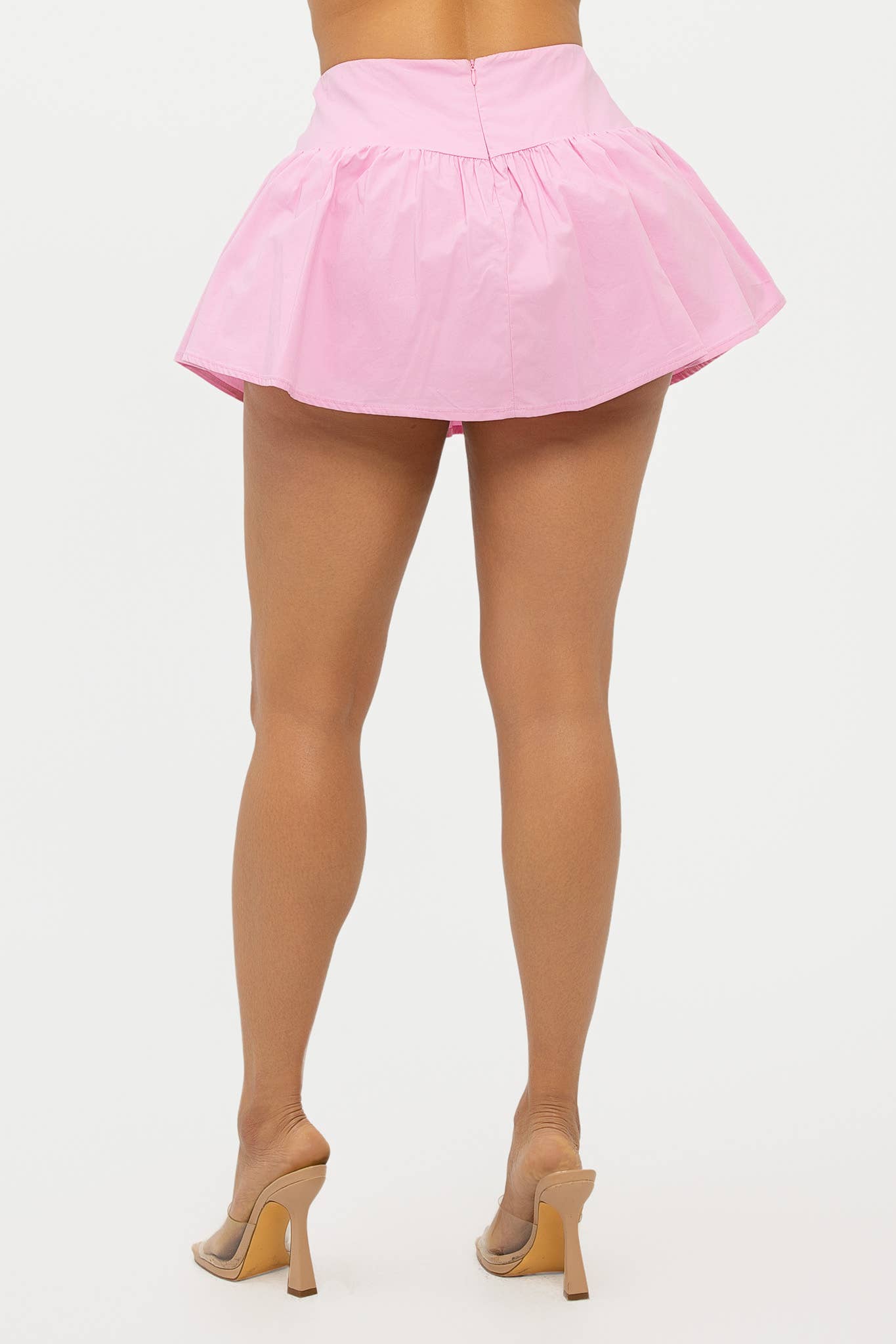 Poplin mini skort women summer styling look