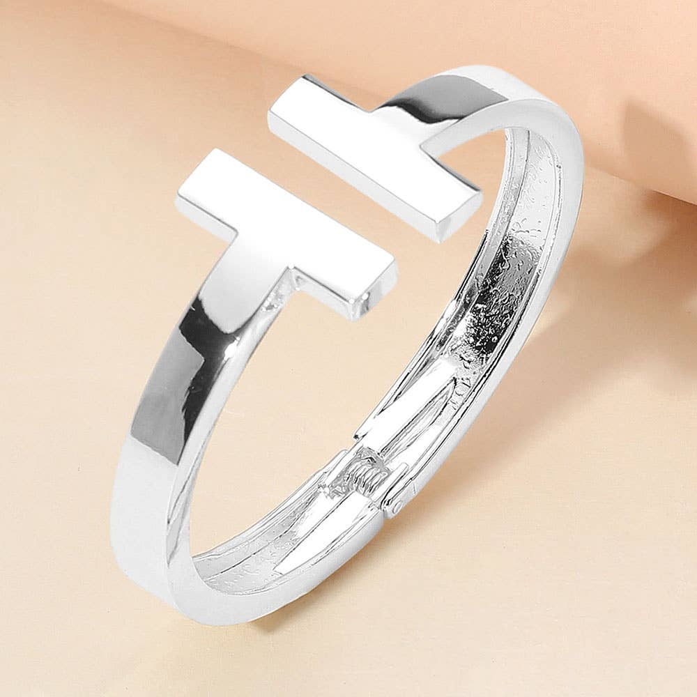 Elegant stackable bangle cuff bracelet women jewelry