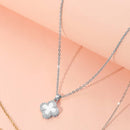 Elegant reversible quatrefoil pendant necklace women jewelry