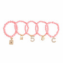 stackable charm bracelets matte pink women layered style