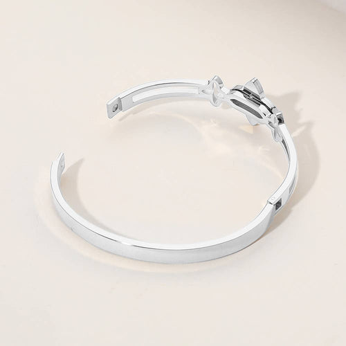 Clover charm stainless cuff bracelet premium design