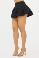 Poplin mini skort women summer styling look