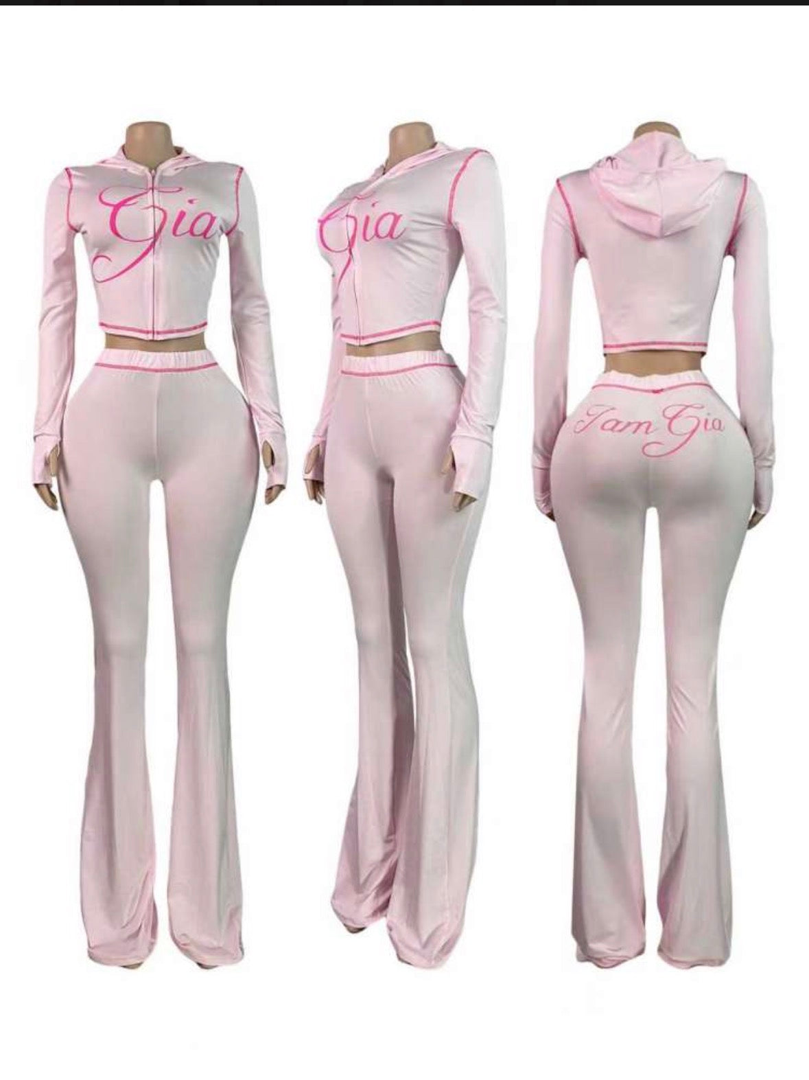 Hooded Flare Jumpsuit Women Outfit