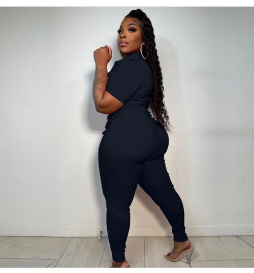 Zip up jumpsuit