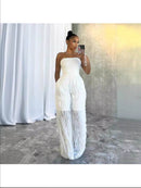Strapless Straight Jumpsuit
