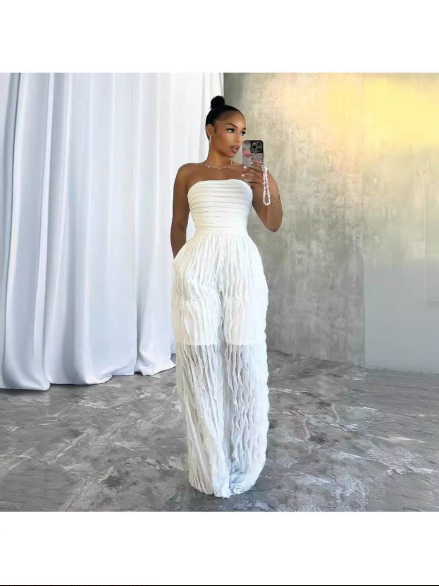 Strapless Straight Jumpsuit