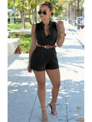 High Rise sleeveless Romper