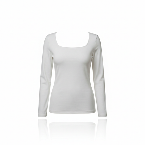 Modern Muse Square Neckline Long Sleeve Shirt