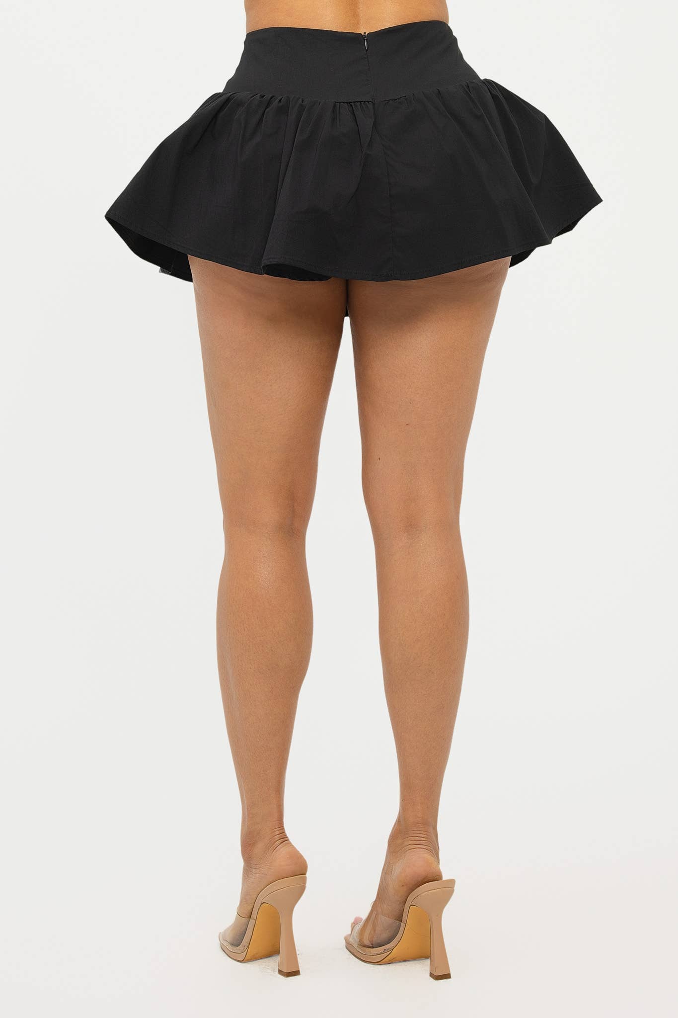 Breathable poplin mini skort women wardrobe essential