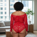 Off the Shoulder Floral lace Bodysuit