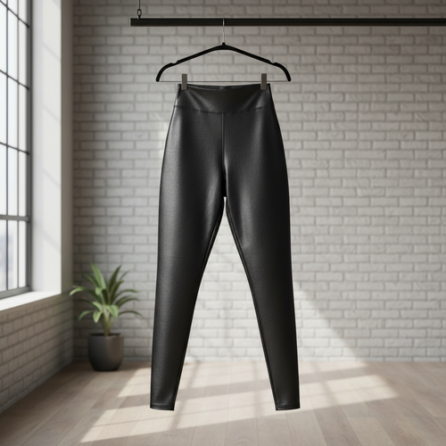 Midnight Gloss High-Waist Faux Leather Leggings