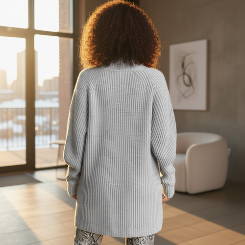 Oversized Long Sleeve Turtleneck Sweater Dress
