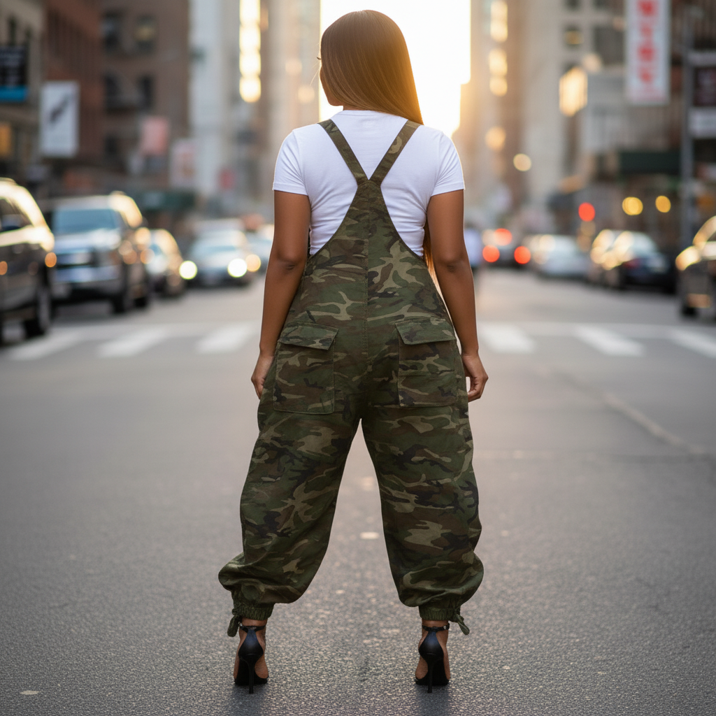 Streetwear Camo Overalls