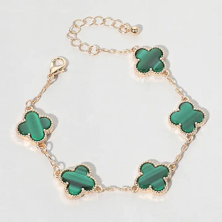Clover Motif Link Bracelet