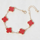 Clover Motif Link Bracelet