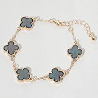 Clover Motif Link Bracelet