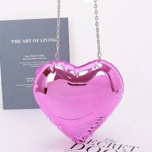 Clear Acrylic Heart-Shaped Valentine Case Handbag