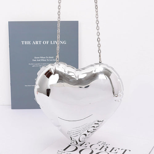 Clear Acrylic Heart-Shaped Valentine Case Handbag