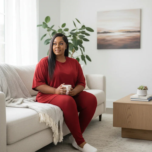 Plus Size Oversized Lounge Set with Leggings