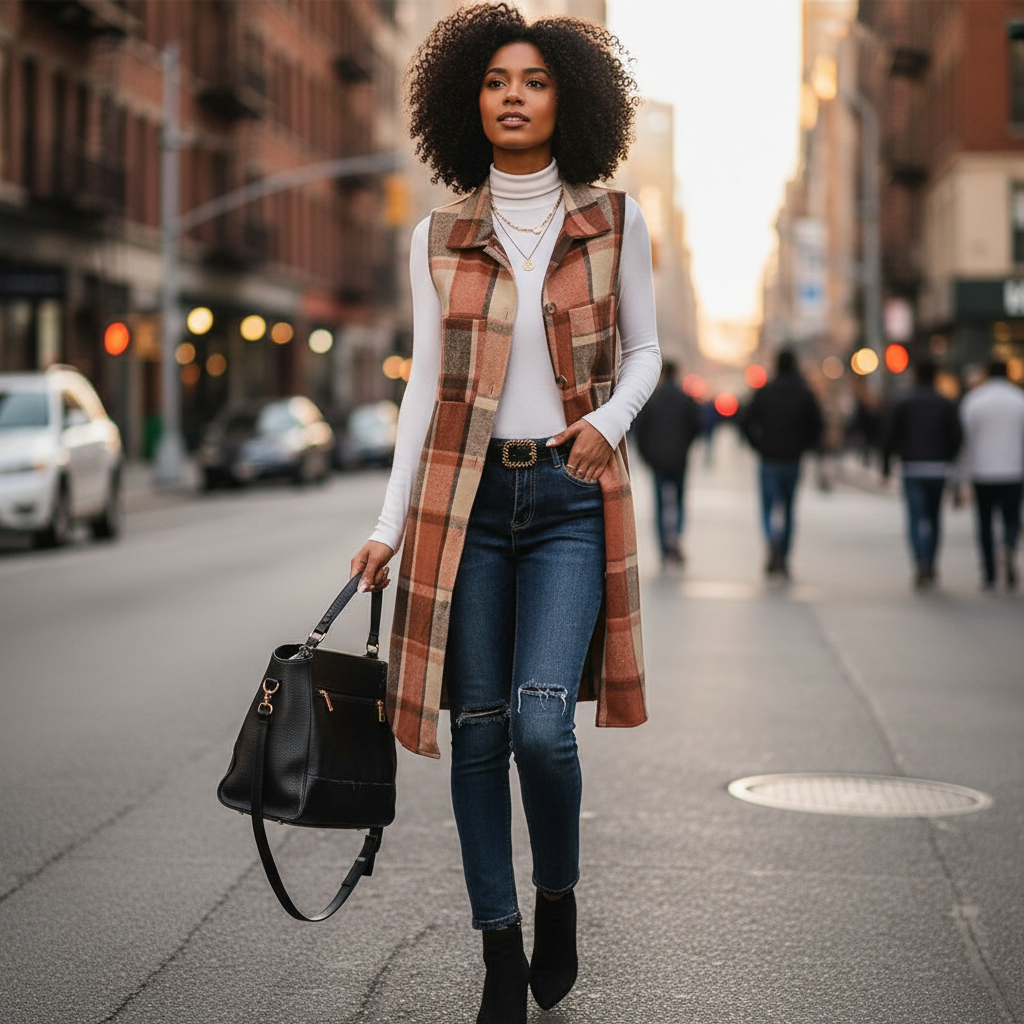 Lapel Front Cardigan Vest