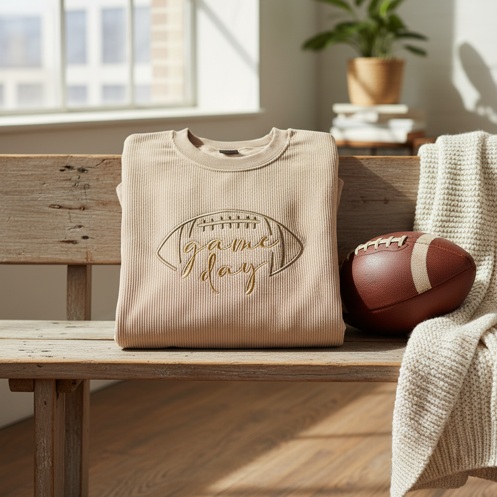 Game Day Corduroy Embroidered Sweatshirt