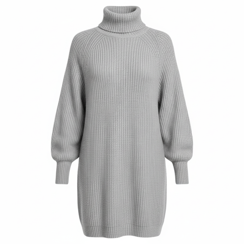 Oversized Long Sleeve Turtleneck Sweater Dress