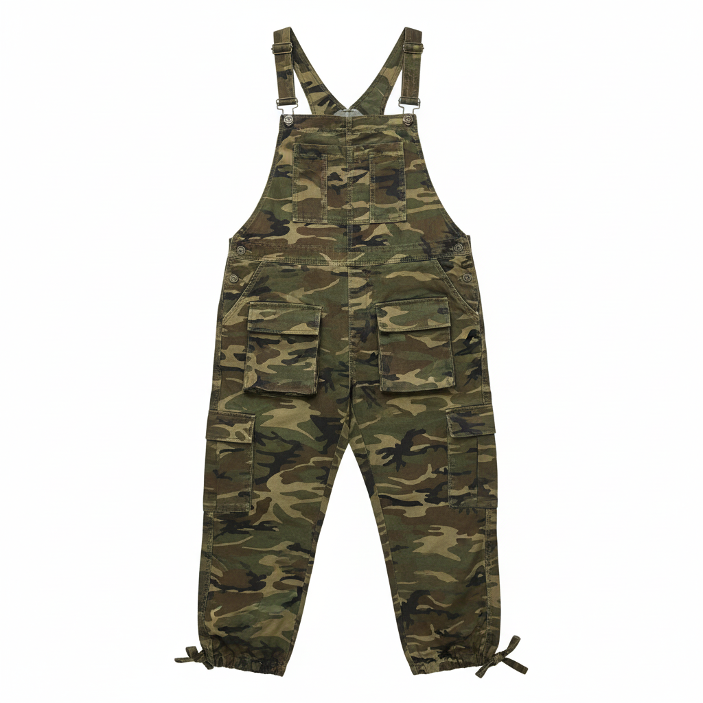 Streetwear Camo Overalls