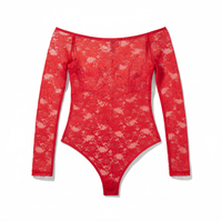 Off the Shoulder Floral lace Bodysuit