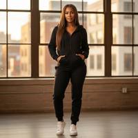 The Apex Full-Zip Fleece-Lined Hoodie & Jogger Outfit