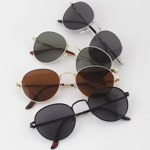 Miracle E Fashions Minimalist Designer Round Sunglasses for Women UV Protection – Stylish